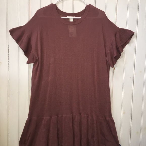 H&M NWT Light Wine Colored Knit Sweater Dress - Picture 3 of 3